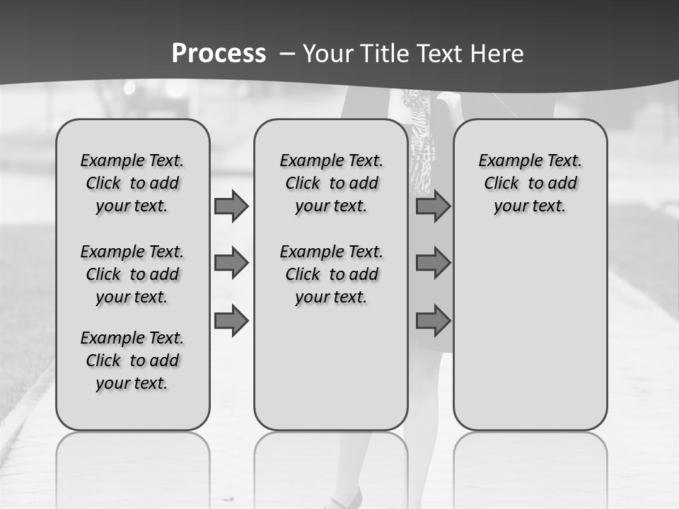 Woman Crossing Young PowerPoint Template