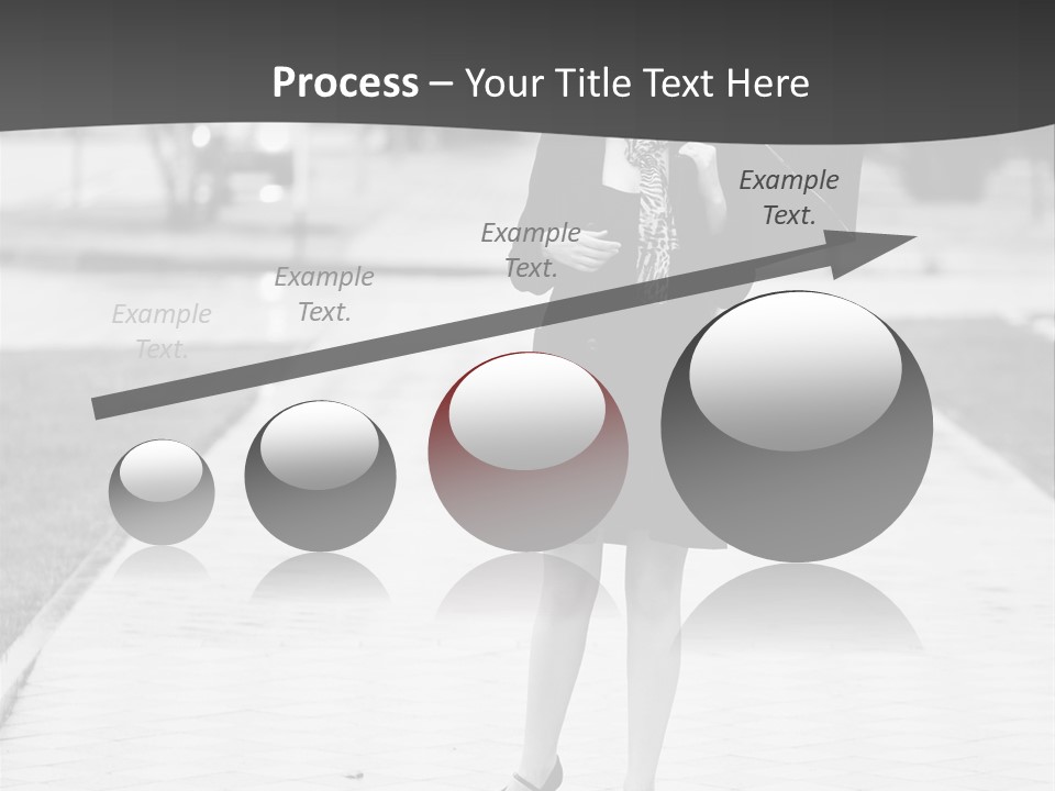 Woman Crossing Young PowerPoint Template