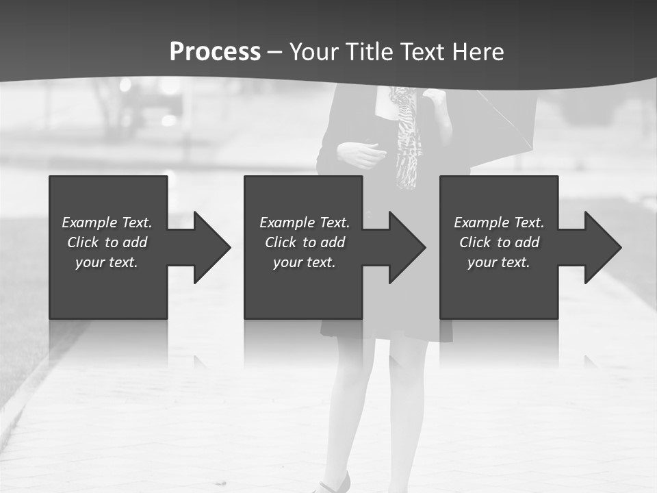 Woman Crossing Young PowerPoint Template