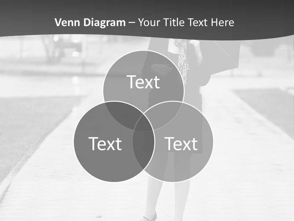 Woman Crossing Young PowerPoint Template