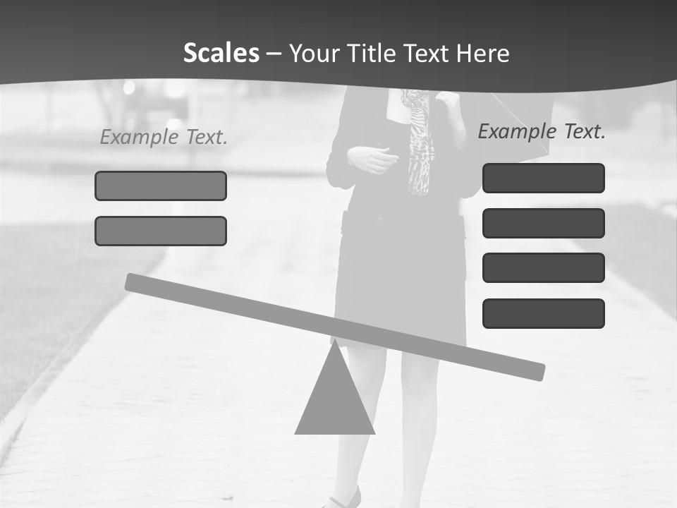 Woman Crossing Young PowerPoint Template