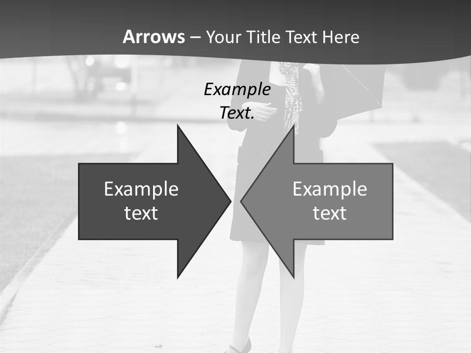 Woman Crossing Young PowerPoint Template