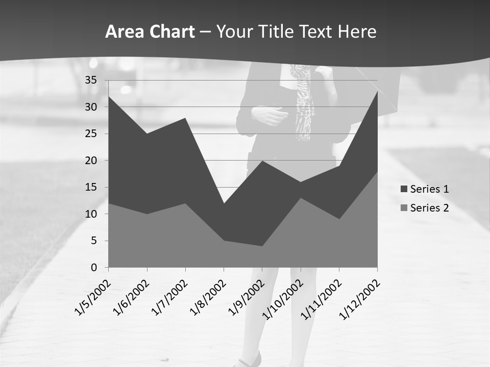 Woman Crossing Young PowerPoint Template