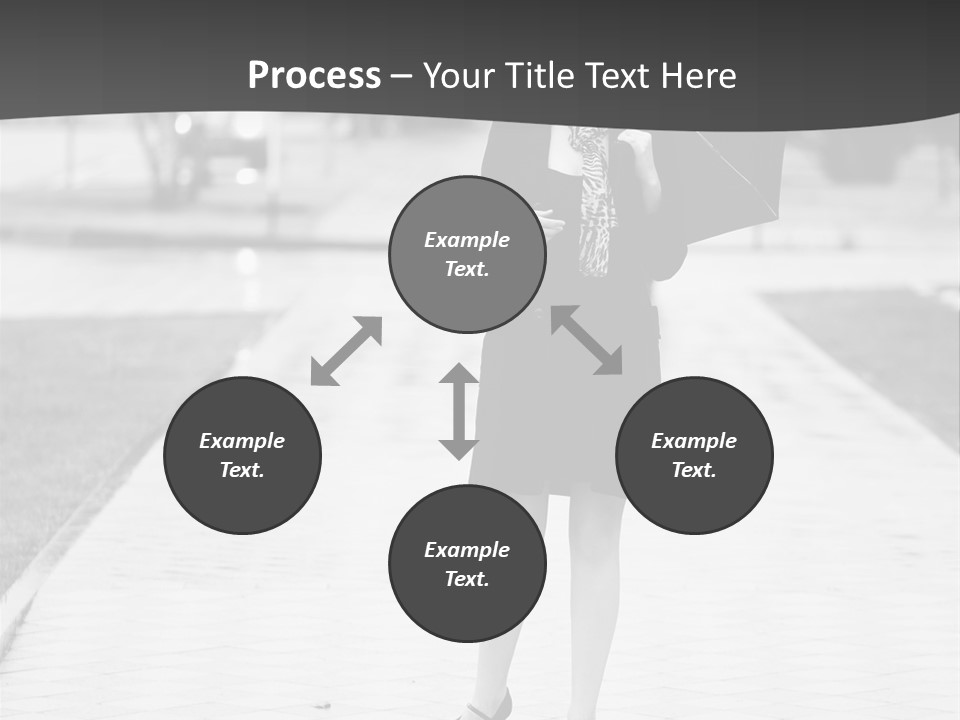 Woman Crossing Young PowerPoint Template