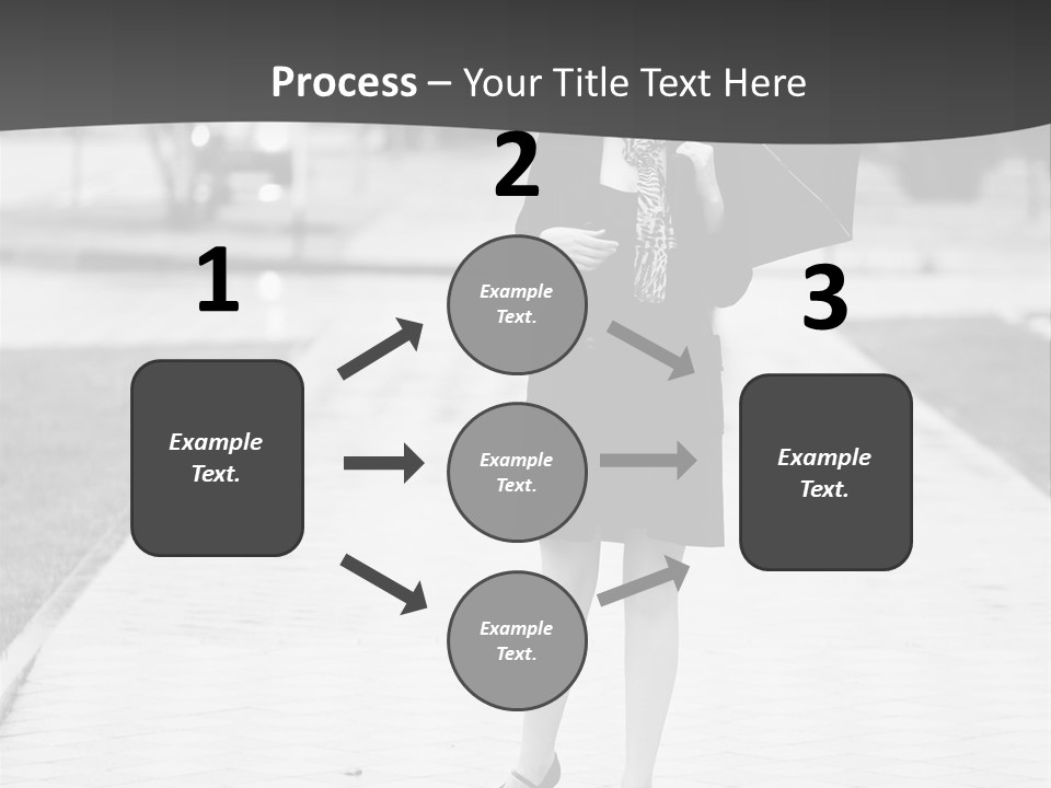 Woman Crossing Young PowerPoint Template