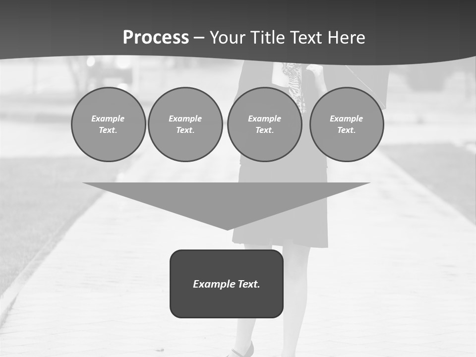 Woman Crossing Young PowerPoint Template