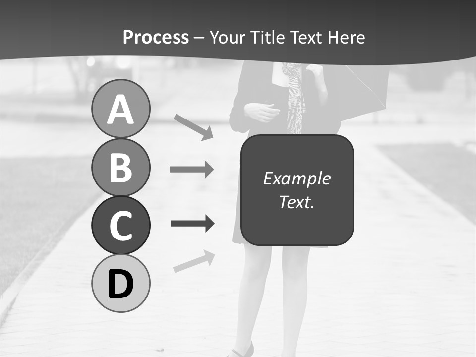 Woman Crossing Young PowerPoint Template