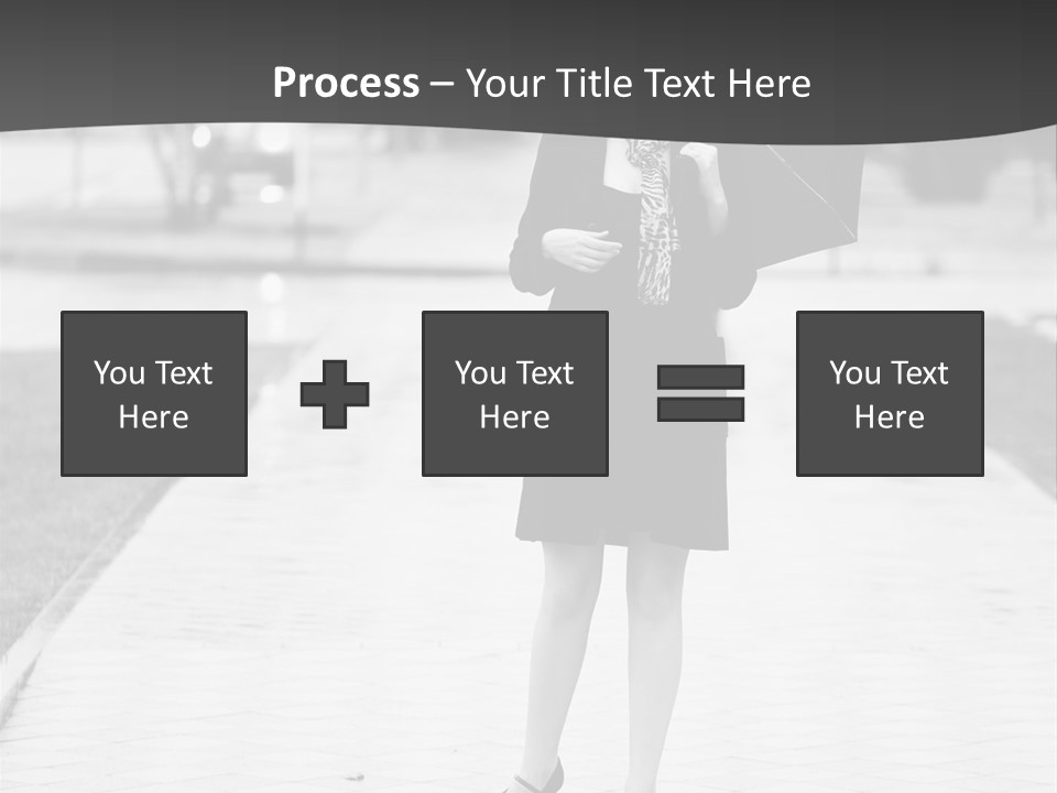 Woman Crossing Young PowerPoint Template