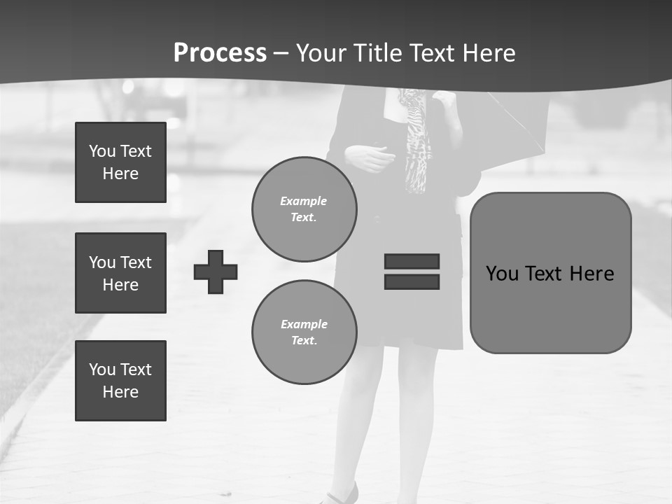 Woman Crossing Young PowerPoint Template