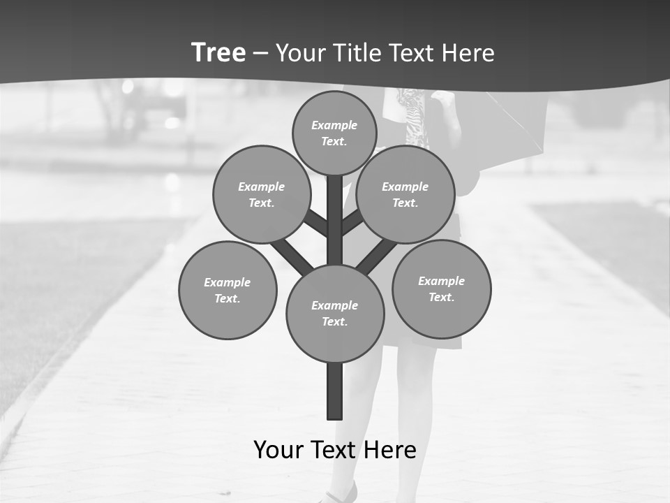 Woman Crossing Young PowerPoint Template