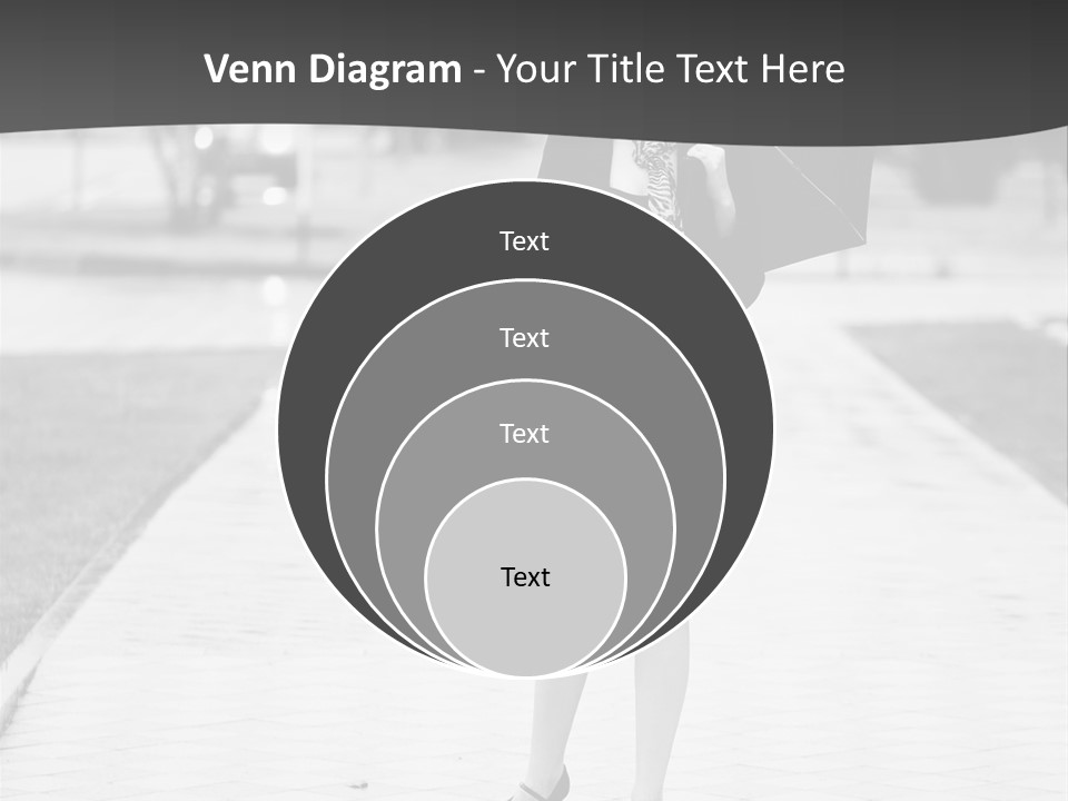 Woman Crossing Young PowerPoint Template