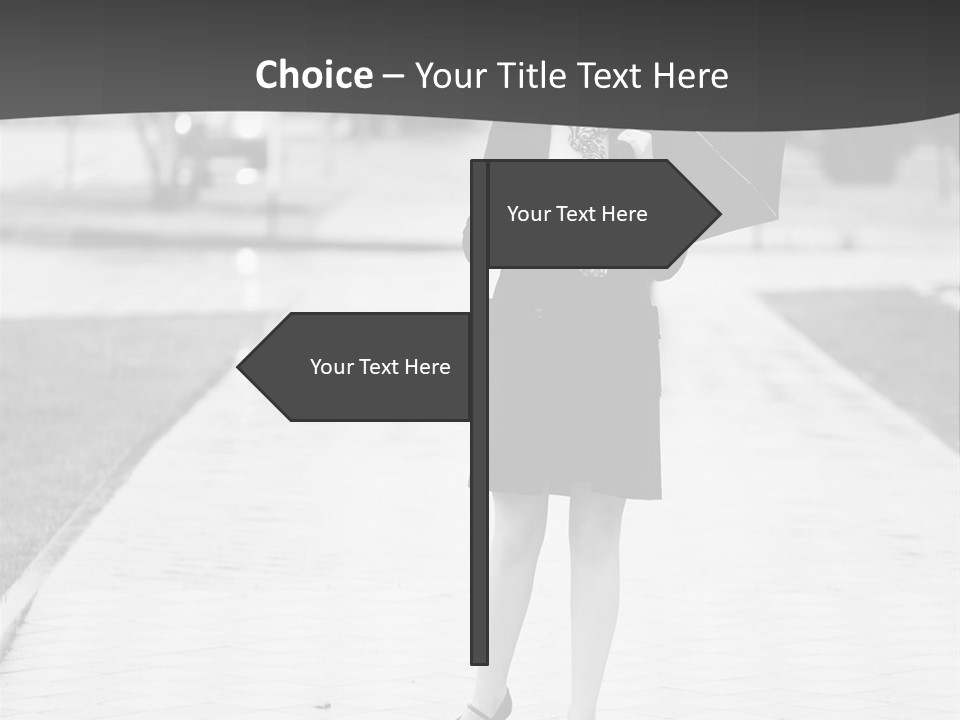 Woman Crossing Young PowerPoint Template