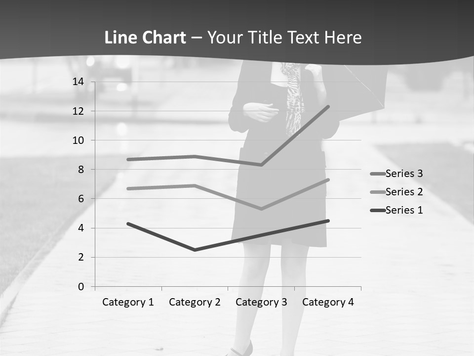 Woman Crossing Young PowerPoint Template