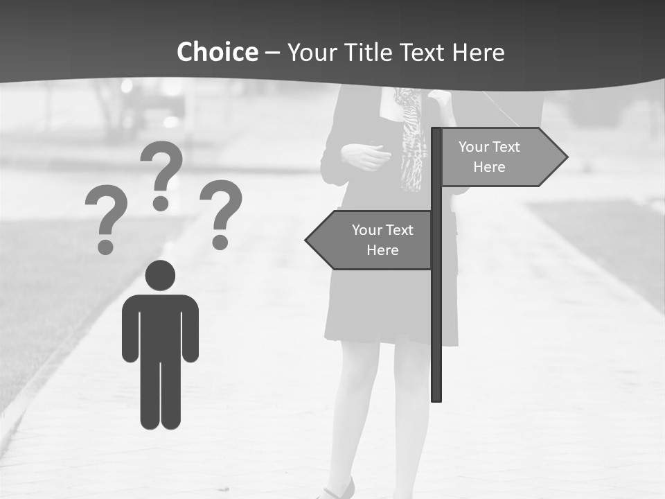 Woman Crossing Young PowerPoint Template