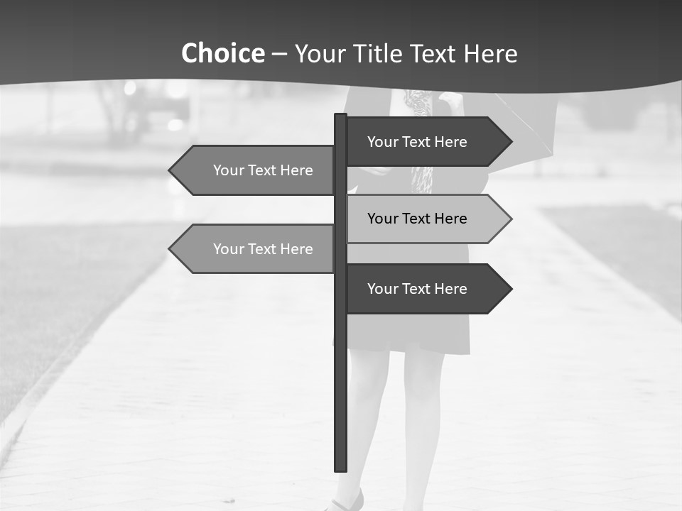 Woman Crossing Young PowerPoint Template