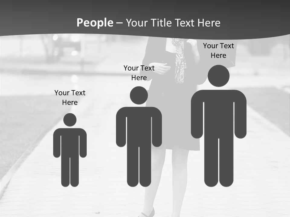 Woman Crossing Young PowerPoint Template