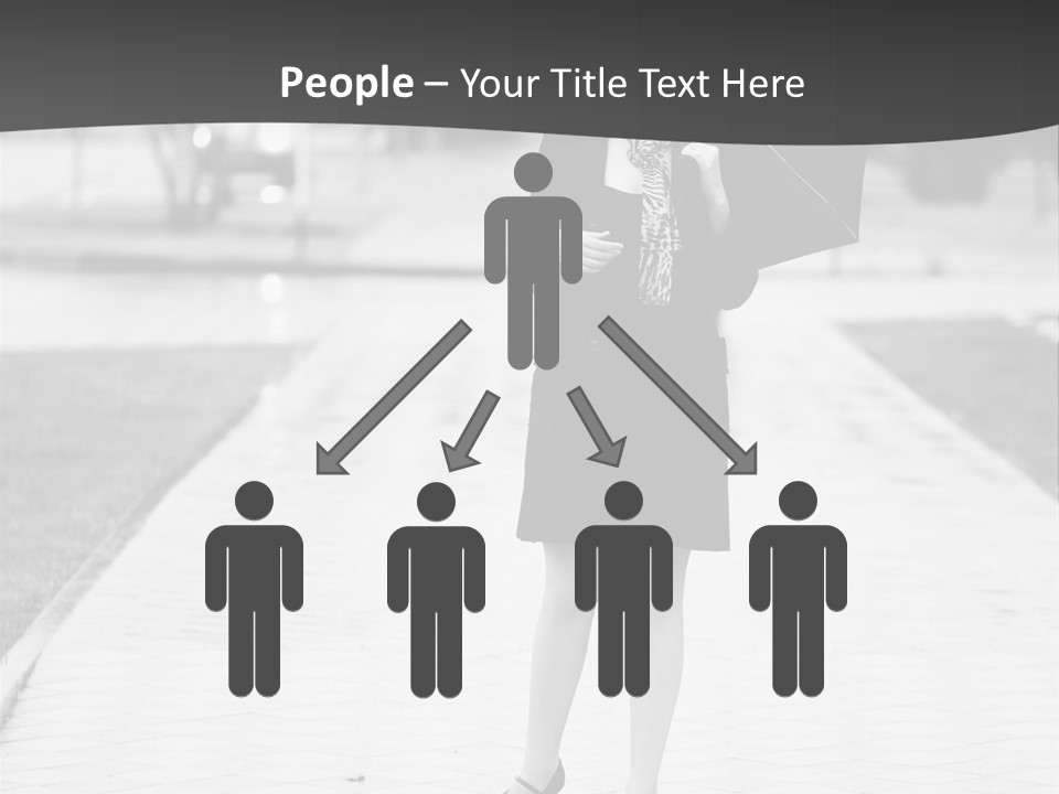 Woman Crossing Young PowerPoint Template