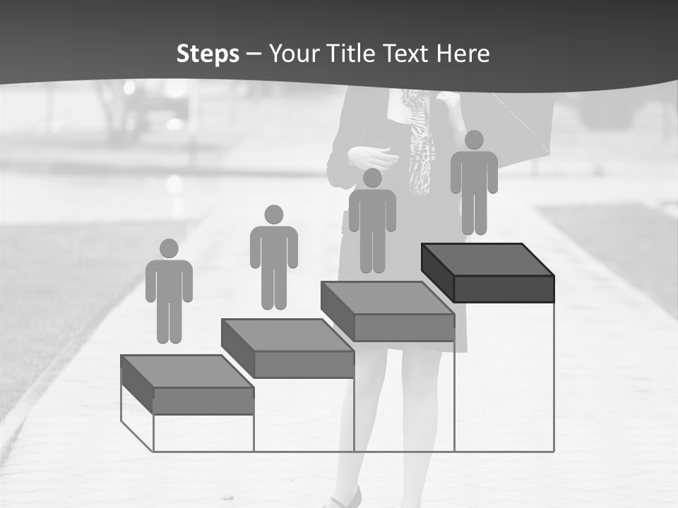 Woman Crossing Young PowerPoint Template