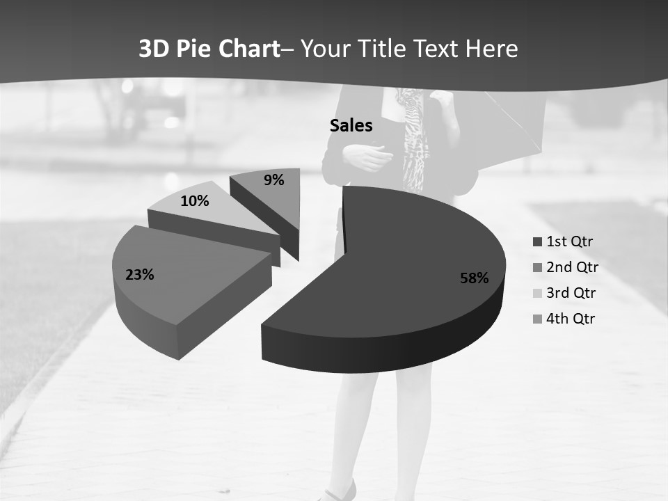 Woman Crossing Young PowerPoint Template