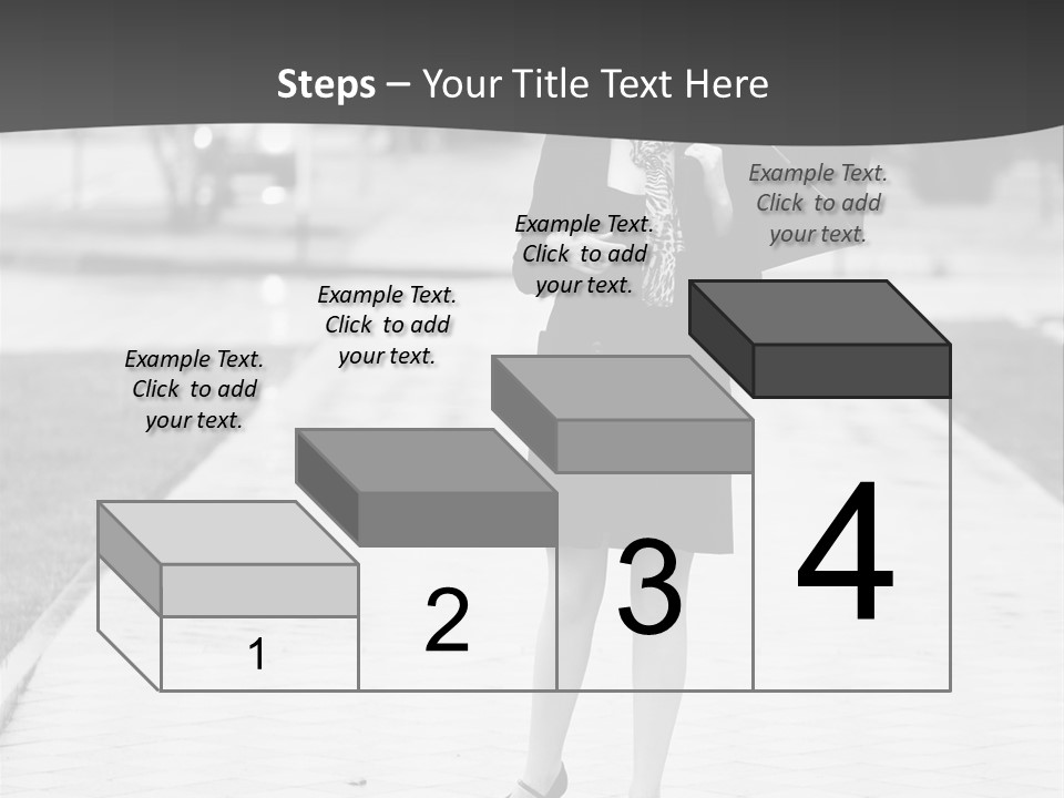 Woman Crossing Young PowerPoint Template