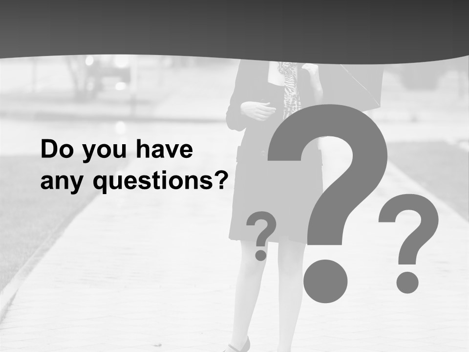 Woman Crossing Young PowerPoint Template