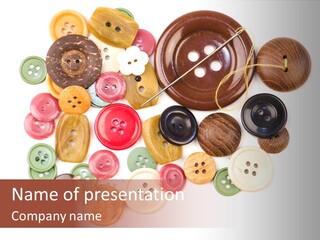 Round Textile Circle PowerPoint Template