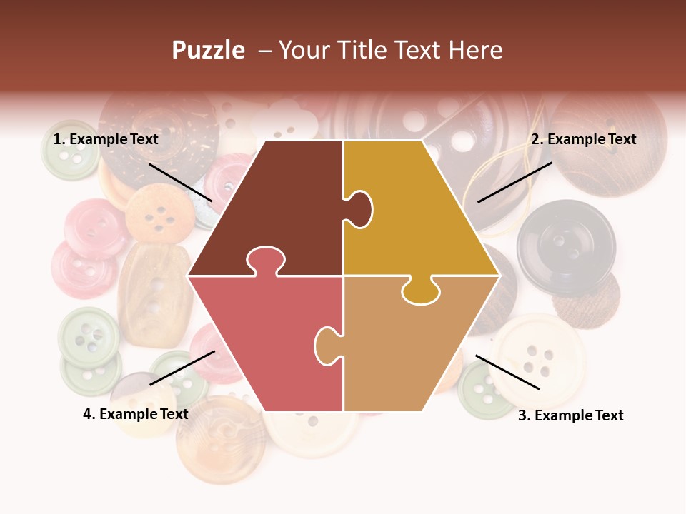 Round Textile Circle PowerPoint Template