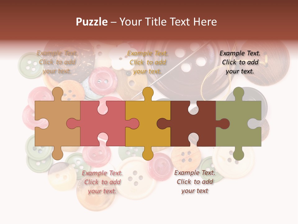 Round Textile Circle PowerPoint Template