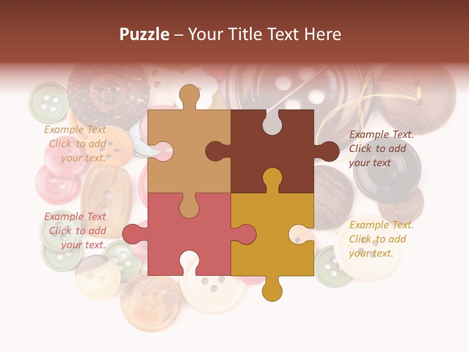 Round Textile Circle PowerPoint Template