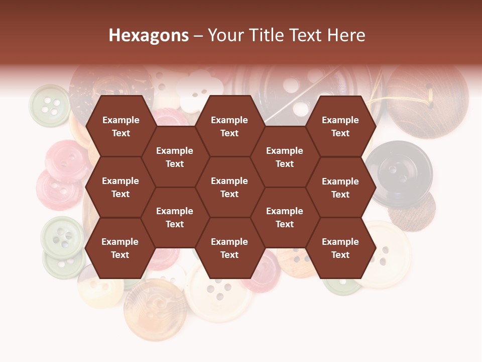 Round Textile Circle PowerPoint Template