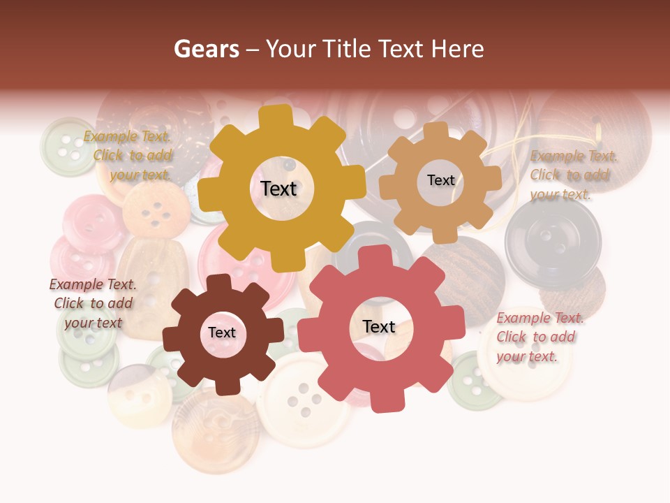 Round Textile Circle PowerPoint Template