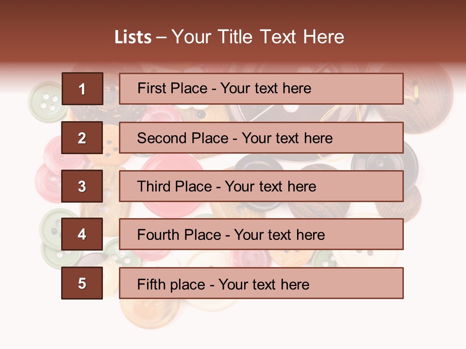 Round Textile Circle PowerPoint Template
