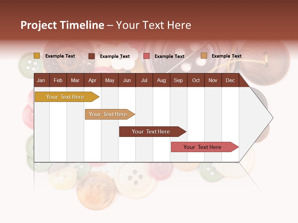 Round Textile Circle PowerPoint Template
