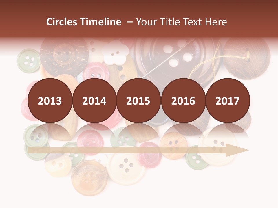 Round Textile Circle PowerPoint Template