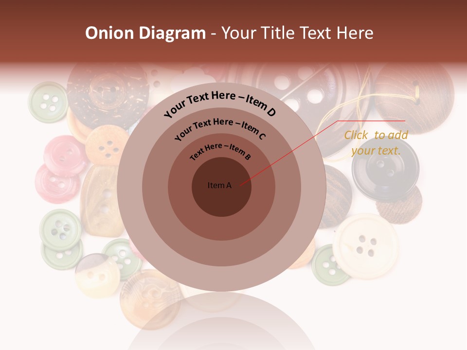 Round Textile Circle PowerPoint Template