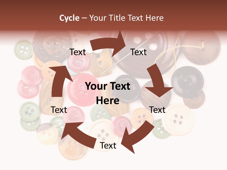 Round Textile Circle PowerPoint Template