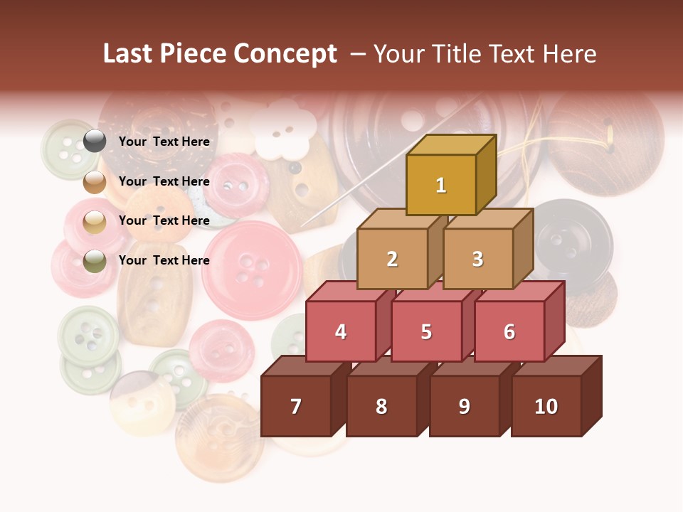 Round Textile Circle PowerPoint Template