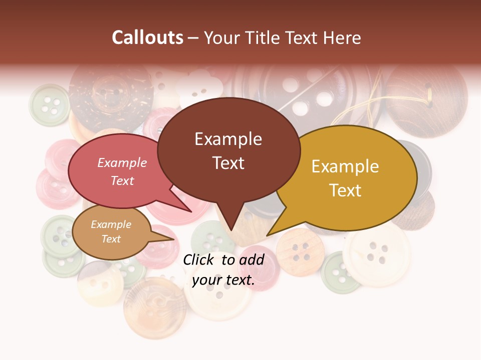 Round Textile Circle PowerPoint Template