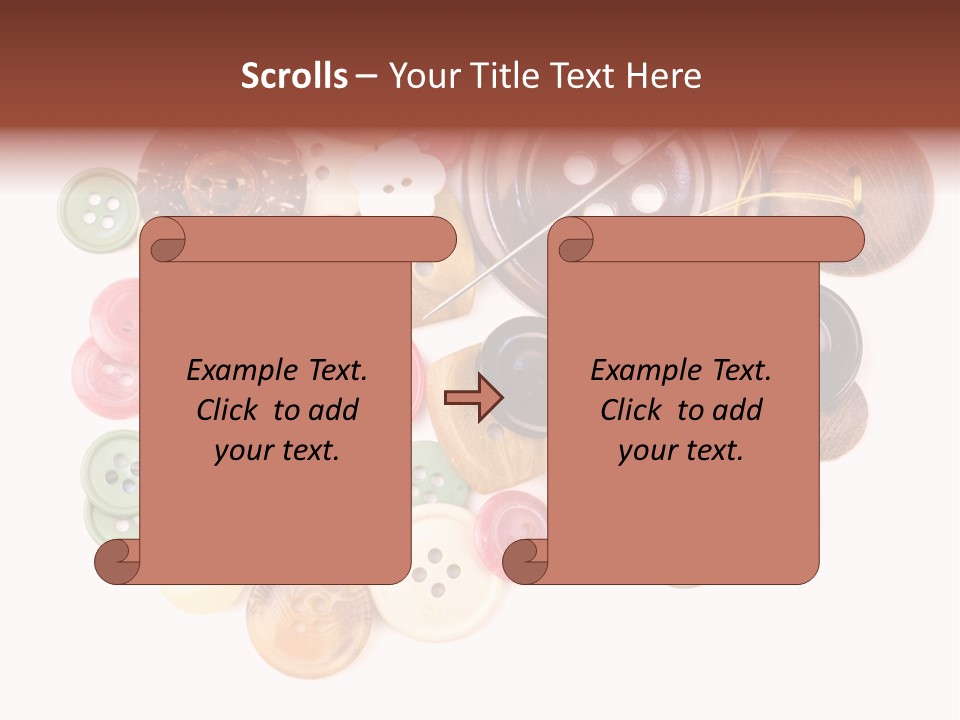 Round Textile Circle PowerPoint Template