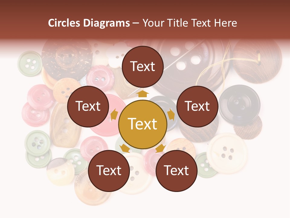 Round Textile Circle PowerPoint Template