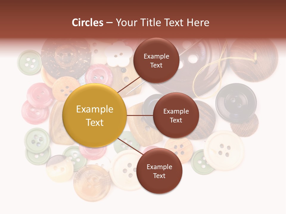 Round Textile Circle PowerPoint Template