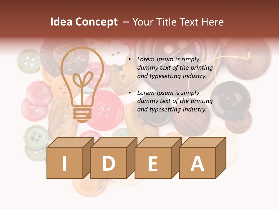 Round Textile Circle PowerPoint Template