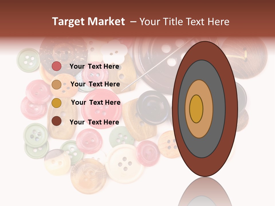 Round Textile Circle PowerPoint Template