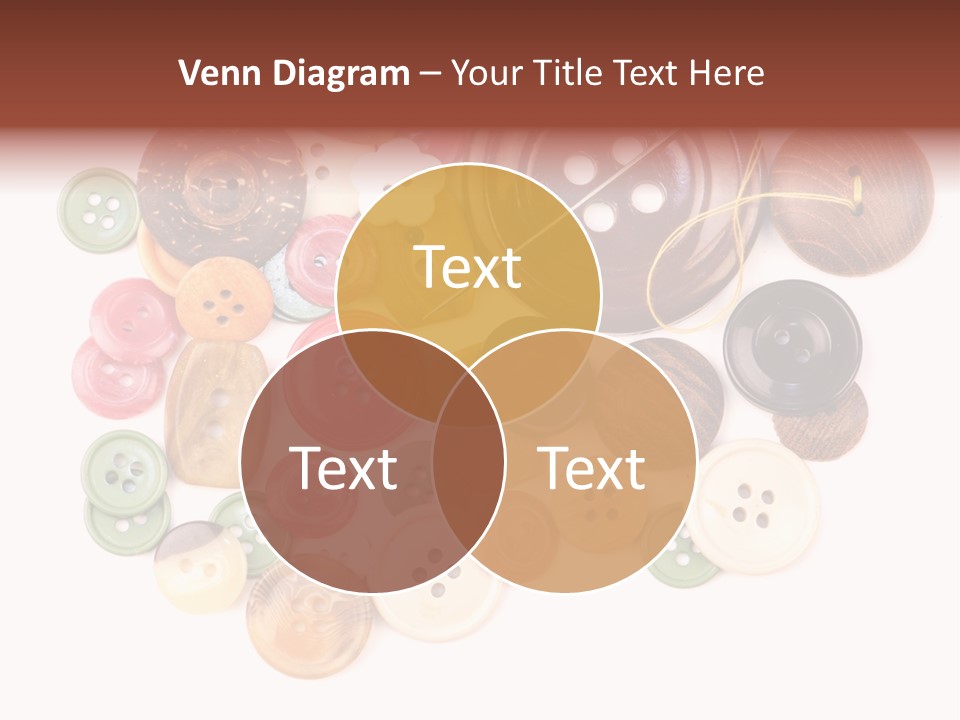 Round Textile Circle PowerPoint Template