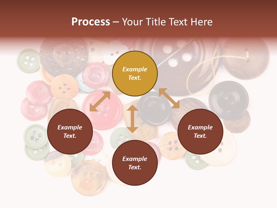 Round Textile Circle PowerPoint Template