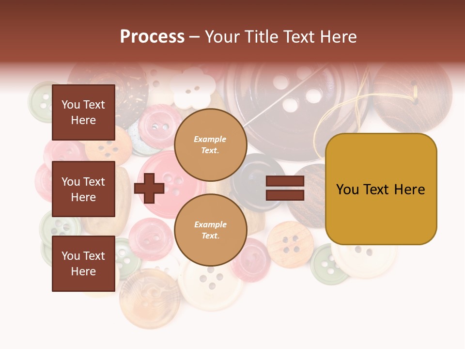 Round Textile Circle PowerPoint Template