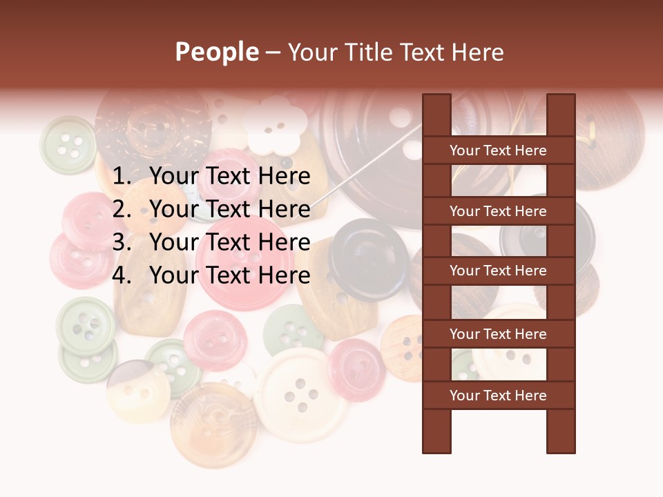 Round Textile Circle PowerPoint Template