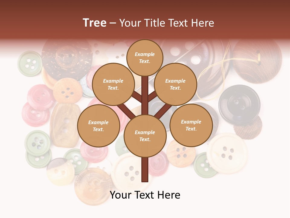 Round Textile Circle PowerPoint Template