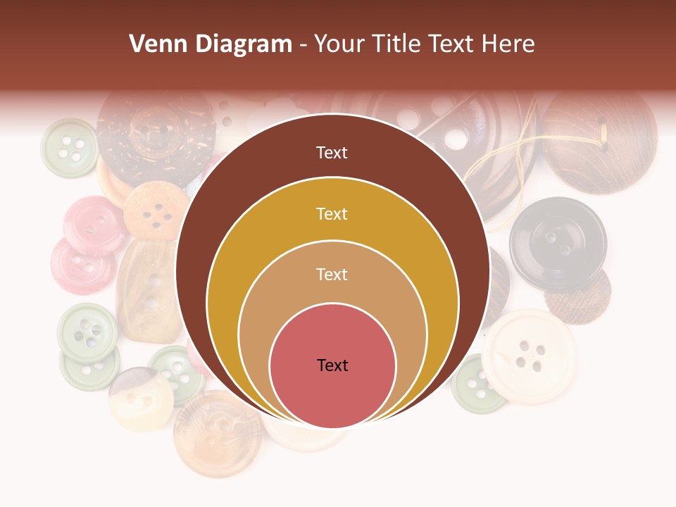 Round Textile Circle PowerPoint Template