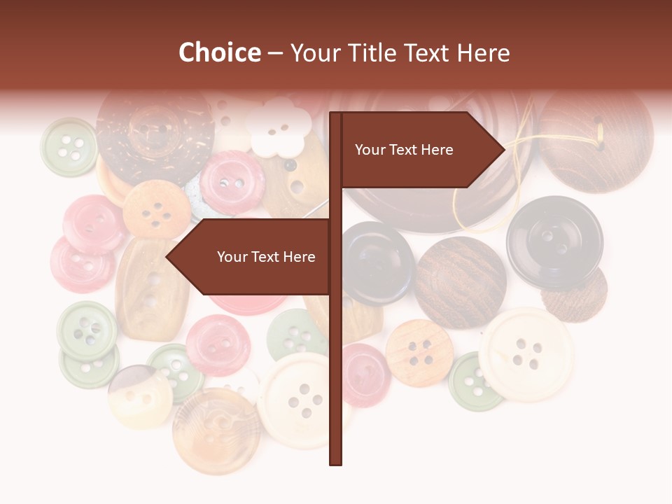 Round Textile Circle PowerPoint Template